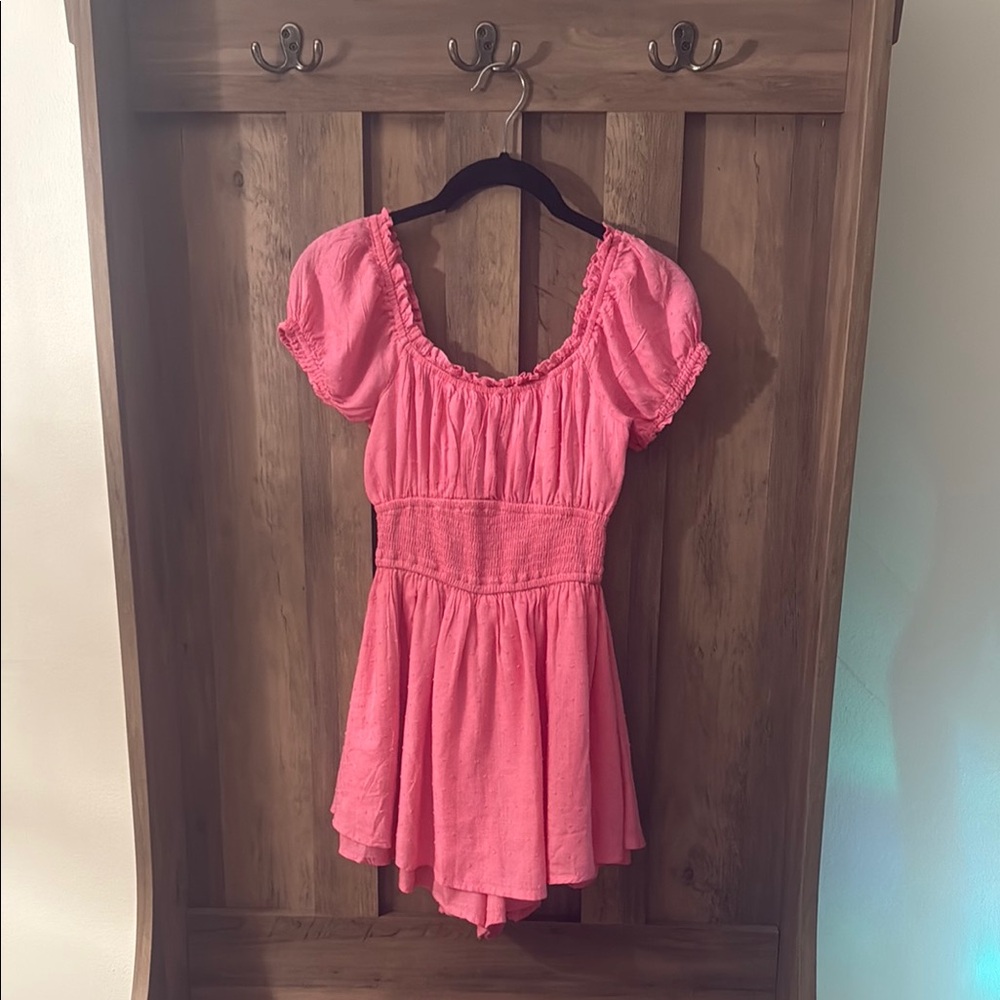 Hollister Pink Casual Romper with Flowy Fabric